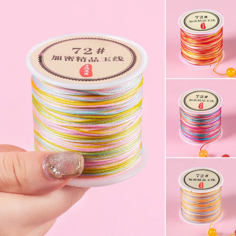 Nylon Cord 50M/Roll 0.8mm for Chinese Knot Macrame Bracelets DIY Tassels Beading