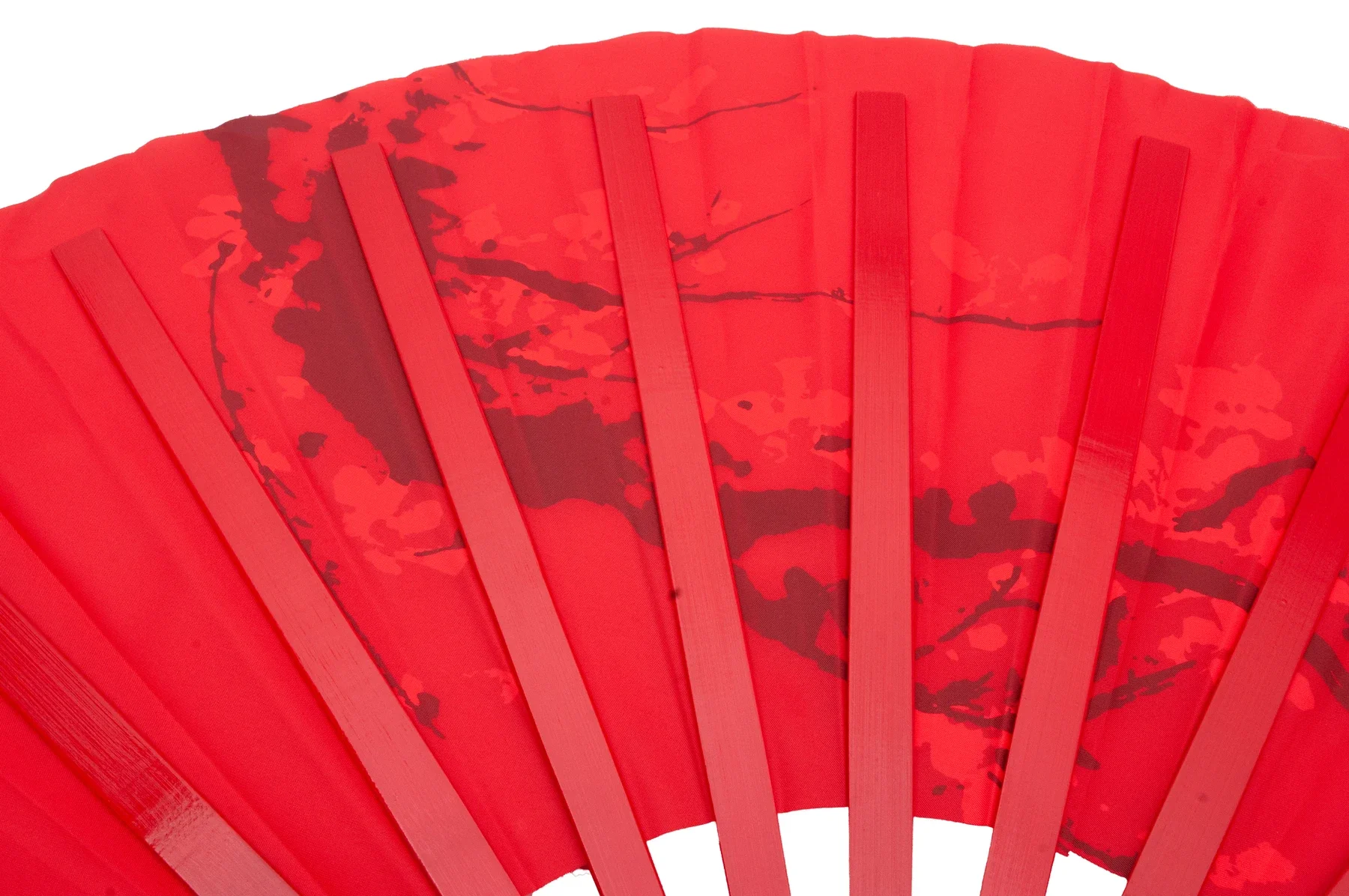 Tai Chi Fan 34cm Bamboo Chinese Kung Fu Fans High Quality Martial Arts Fan Two Hands Fans Plum Flower Pattern Red Cover