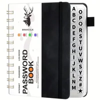 Удобная для пожилых людей книга паролей с вкладками A-Z-органайзером для паролей, журнал паролей из плотной бумаги, — дружественная книга по памятью и логотипа