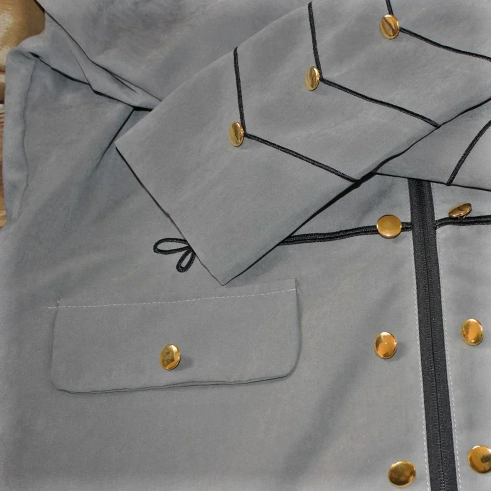 

Куртка Мужская винтажная в стиле ретро, пиджак в готическом стиле, платье в стиле милитари в стиле рок, воротник-стойка в стиле стимпанк, средневековая одежда