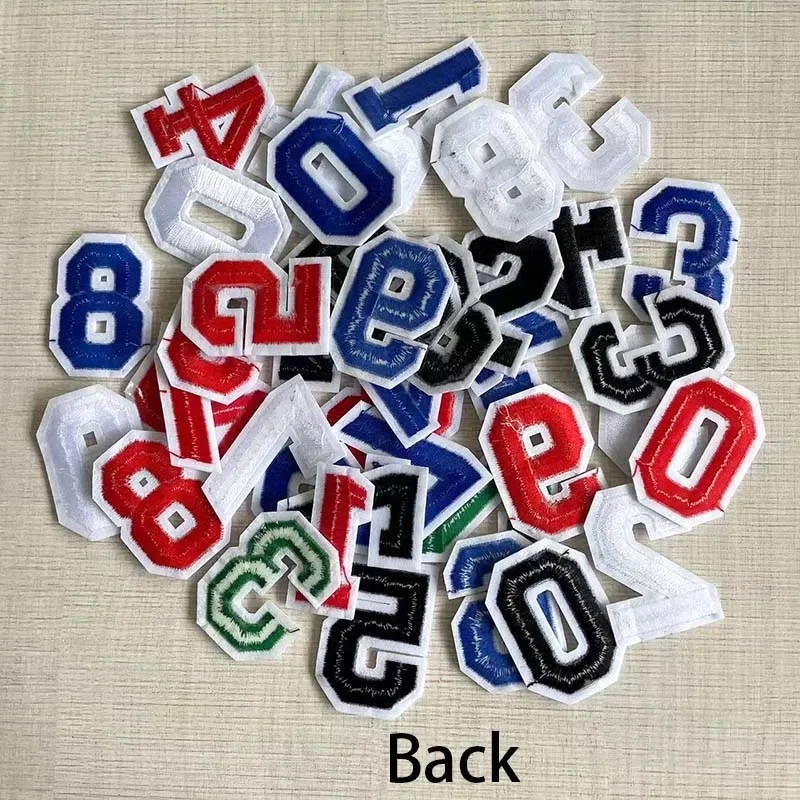 Multicolor Number Patch Set - Embroidered Iron-On Fabric Decals