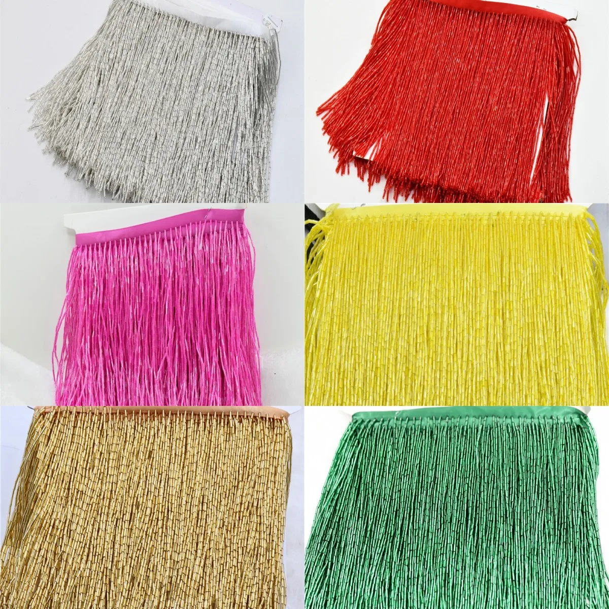 15cm-Beaded-Tassel-Fringe-Handmde-trimming-for-costumes-dress-crafts ...