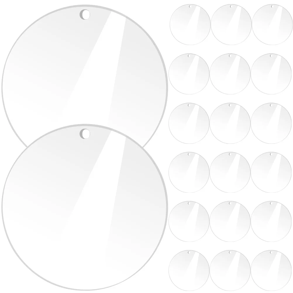 Acrylic Discs Round Clear Disk Blank Cake Plastic Circle Panel Hole