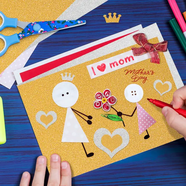 Colored Glitter Paper Sheets 5