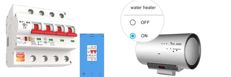 Tuya Smart Life 63A 4P WiFi Smart Circuit Breaker Power Monitoring Switch Remote