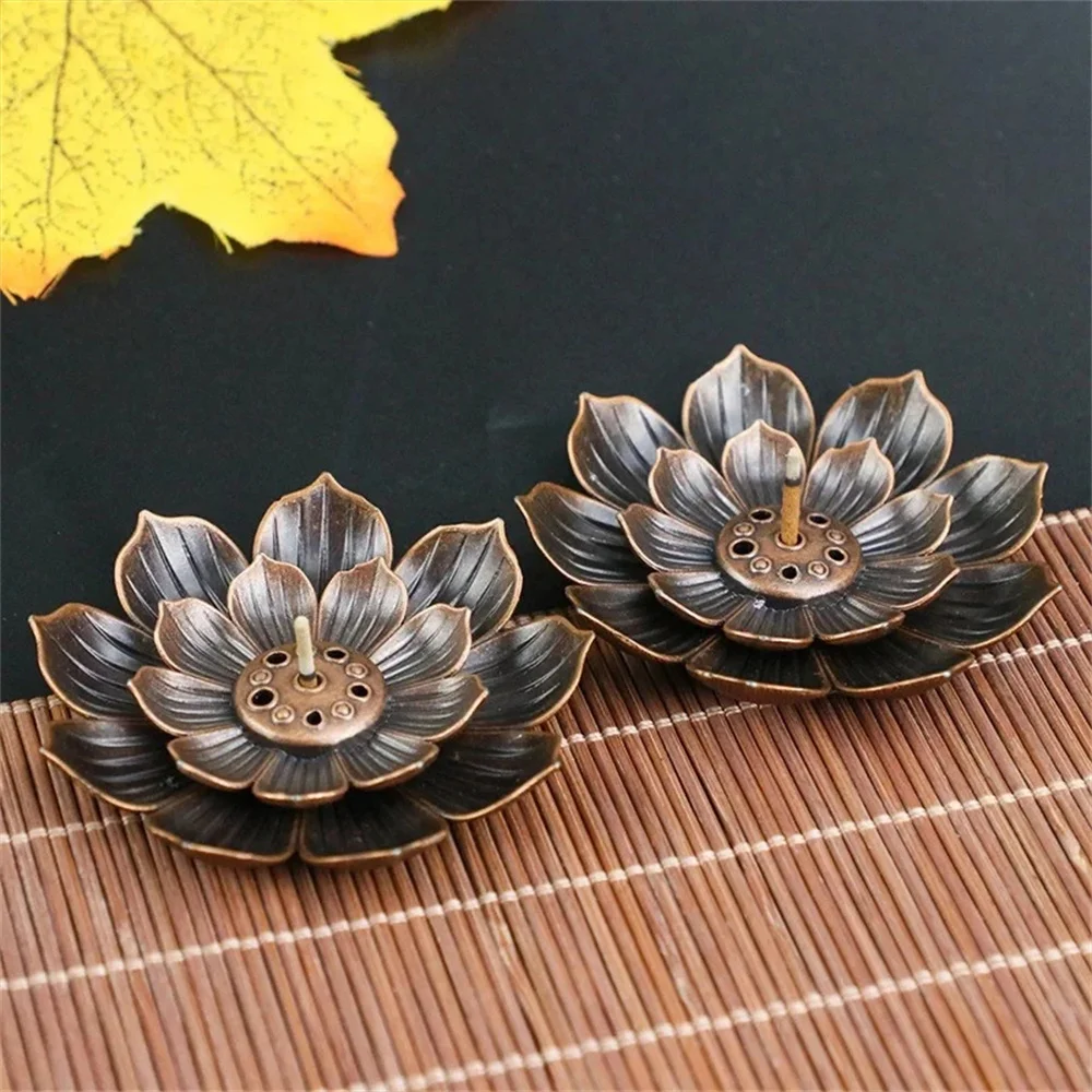 1pc-Alloy-Burner-Stick-Holder-Buddhism-Lotus-Line-Incense-Plate ...