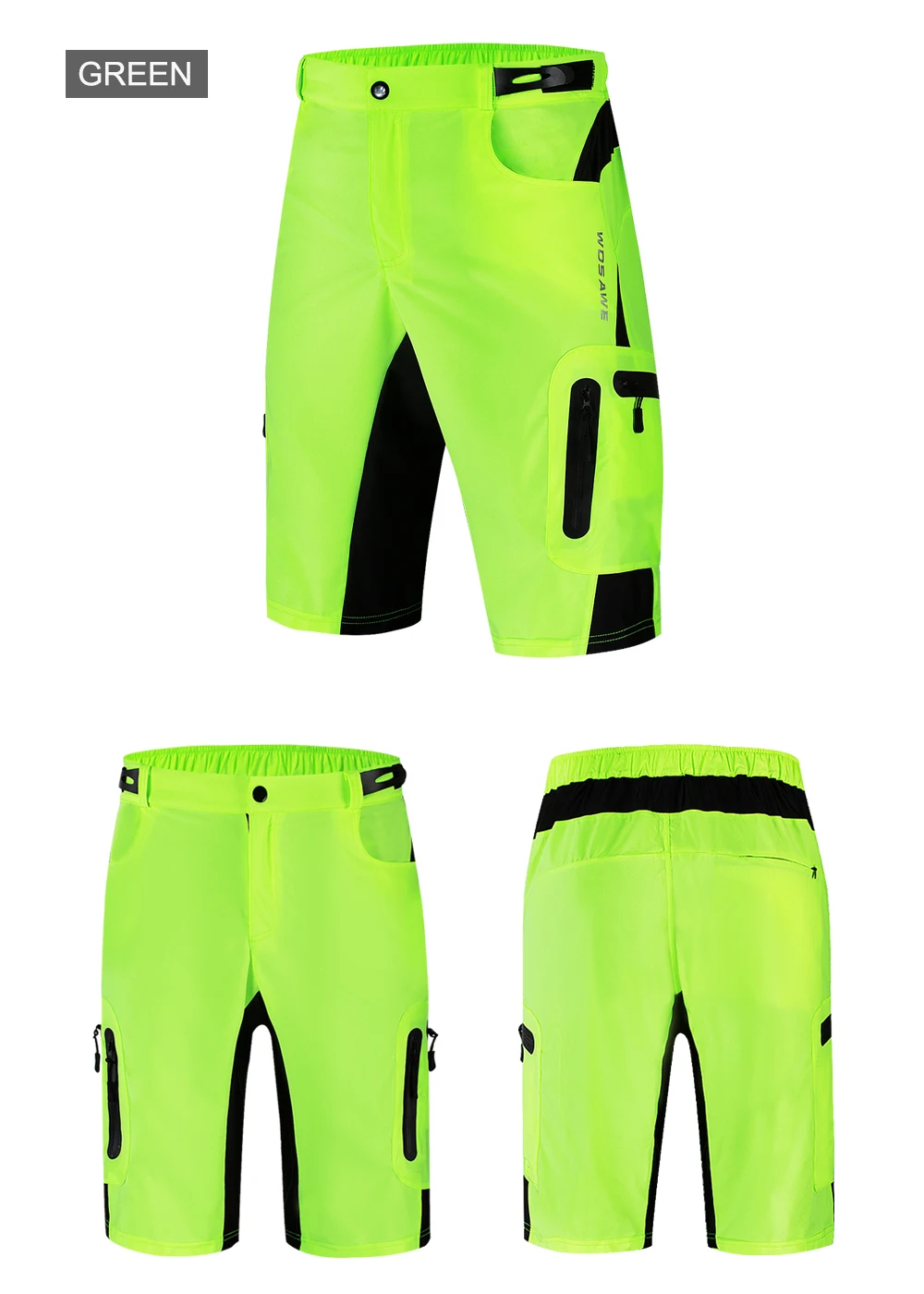 WOSAWE MTB Fahrradshorts Leichte Loose-Fit Radler-Shorts Atmungsaktive Herren-Sportshorts Ohne Polster Mehrere Taschen – Detail 10
