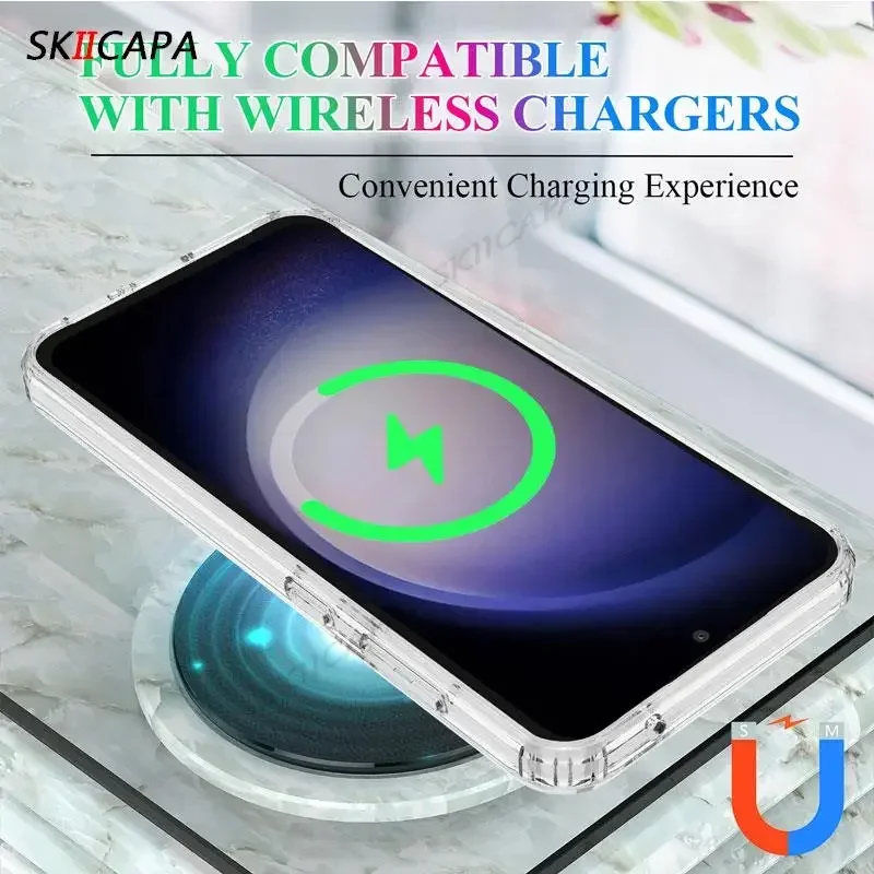 Magnetic Wireless Charging Transparent Acrylic Phone Case