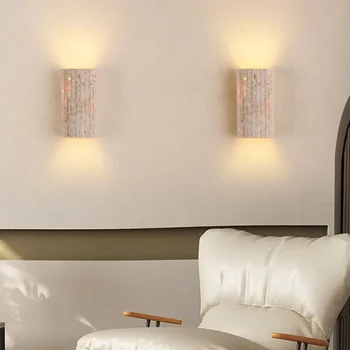 Wabi Sabi Naturstein-Wandleuchte für Wohnzimmer, Schlafzimmer, Treppen, Korridor, Innenbereich, Kunstdekoration, Wandleuchte, Zuhause, Nachttischlampen