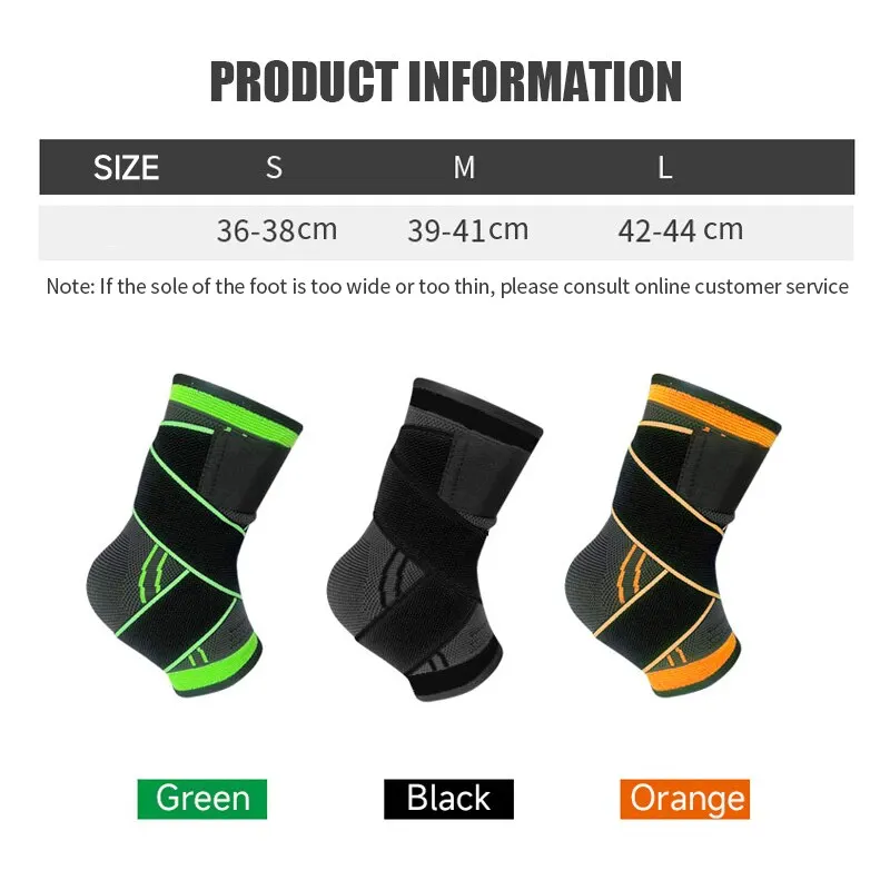 Ankle Support Brace Adjustable Compression Knittd For Men & Women Sports Protection
