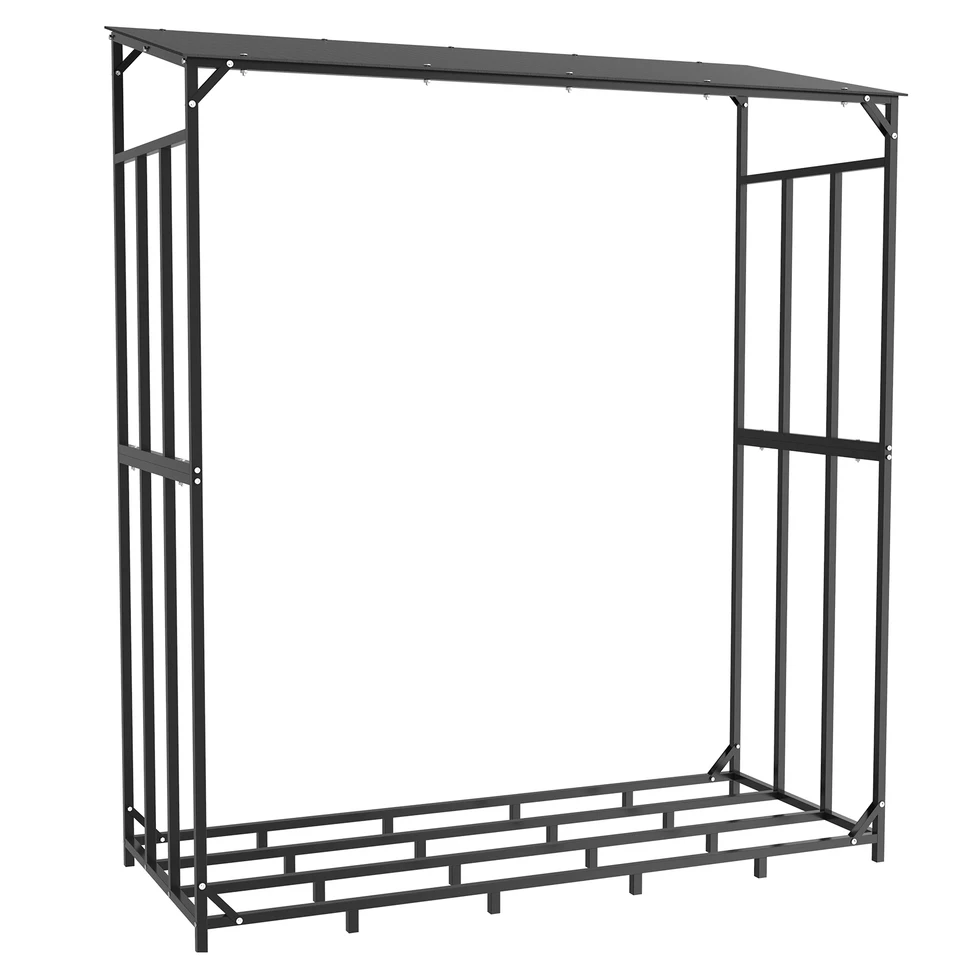 Extra Large Heavy Duty Outdoor Firewood Rack with Cover