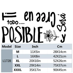 Spanish - Inspired Quote Wall Stickers for Home Decor, Removable & Self - Adhesive (L1728)