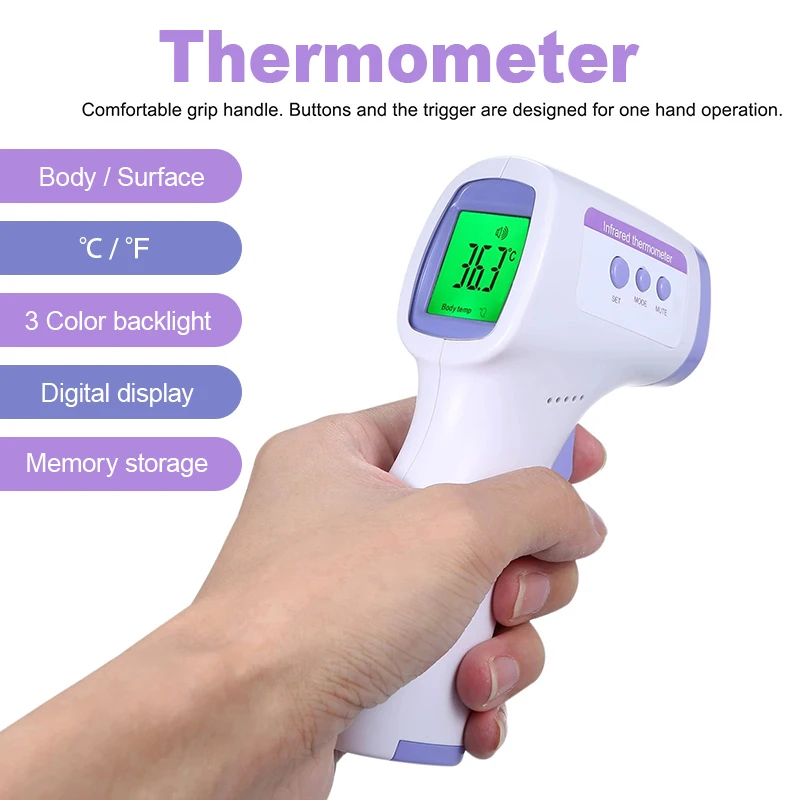 Digital Infrared Thermometer Forehead Non-Contact Medical Termometro LED digital thermometer