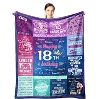 18th Birthday Gifts Ideas for Girls-Girls 18th Birthday Decor Blanket-Gift for 18 Year Old Girl-Gifts for Daughter Bestie Sister 1