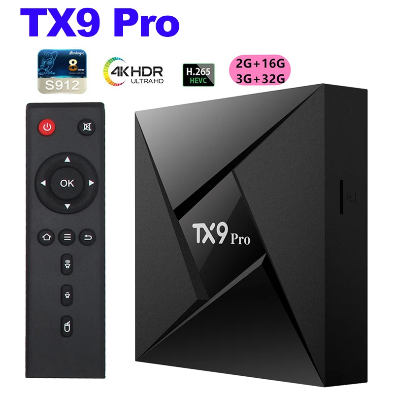 ТВ-приставка TX9 PRO 3 + 32 ГБ Android 7 1 2 16 8 ядер 4G Wi-Fi |