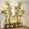 25260-C5D89E.jpg flower pot display rack plant stand half heart shaped