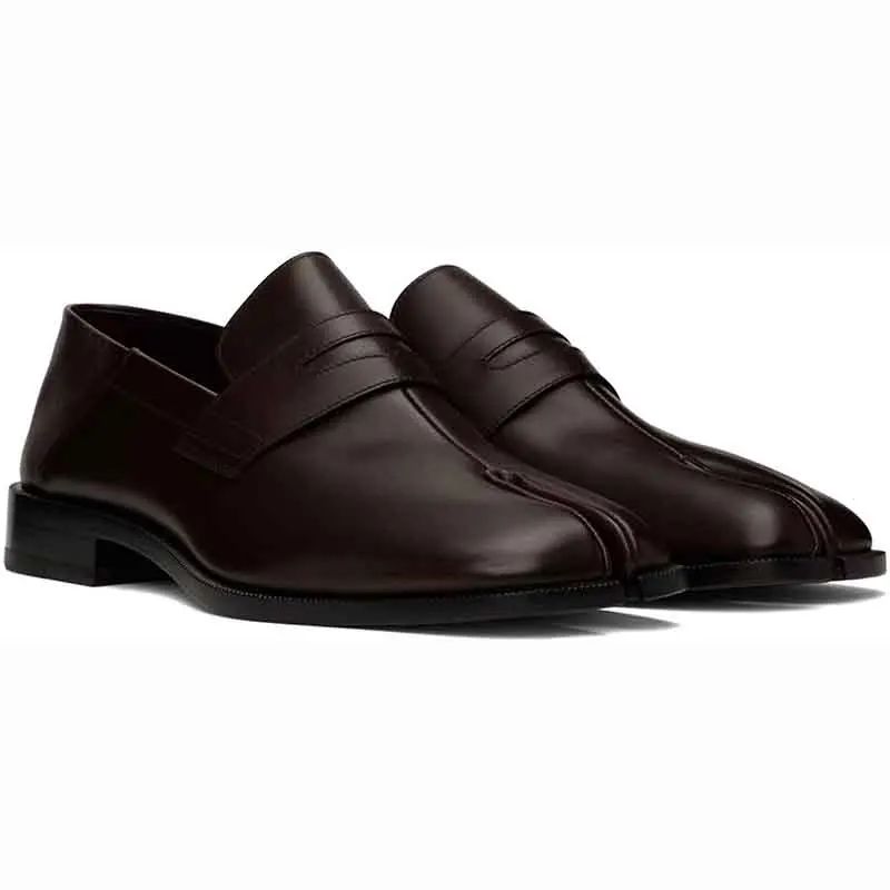 

Мокасины мужские из дышащей кожи, повседневные деловые лоферы, обувь для вождения, с разрезом, удобная обувь без застежки, 2 способа