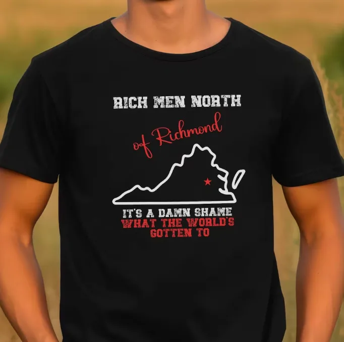 Rich Men T-Shirt North Of Byrd Oliver Anthony Dame Blade S 5Xl Maniche Lunghe O Corte