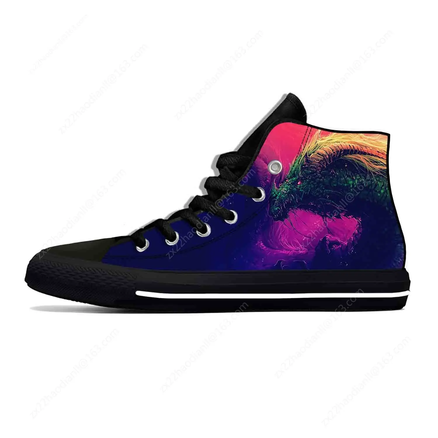 Dragon Print Lightweight Cloth 3D Print Funny Cool Fashion High Top Canvas Sport Shoes Mens Womens Casual Breathable Sneakers