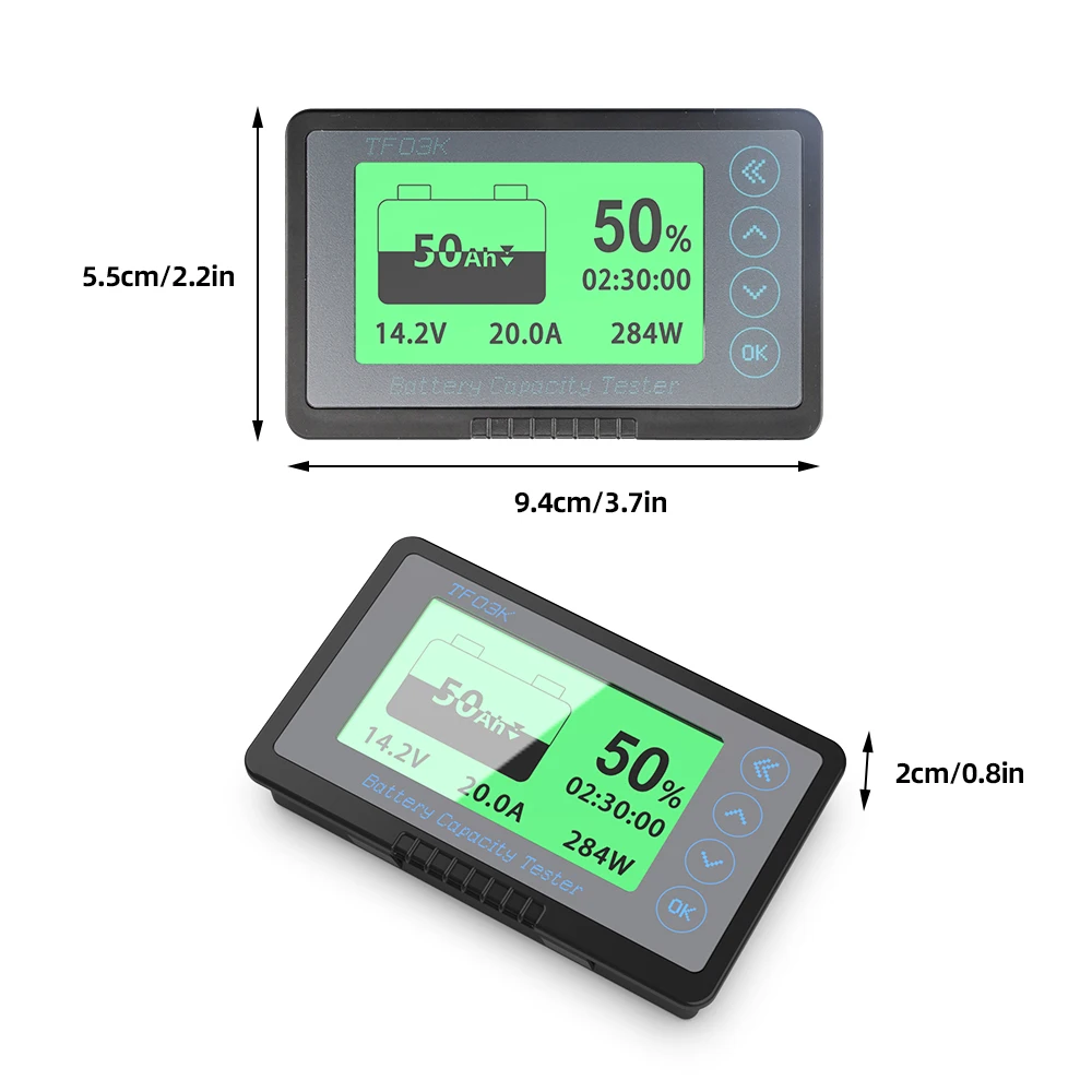Compteur Numérique Batterie AiLi 120V 100A - Moniteur SOC, Capacité, Puissance, Pour Camping-car
