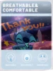 1 cartoon cute Stitch pattern digital printed frosted Fitted Sheet,bedroom printed bed cover,bedding(No pillowcase) 5