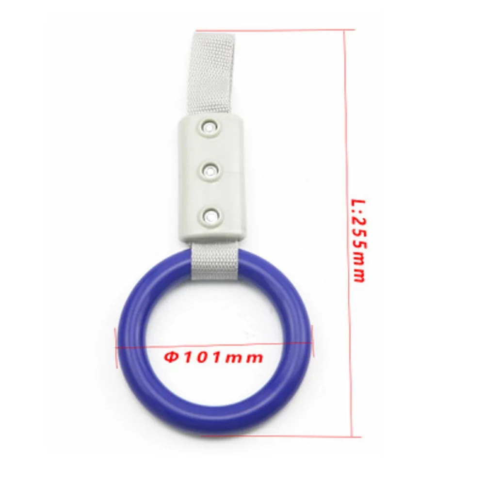 Round Car Interior Pull Ring Subway Train Bus Handle Strap Charm Drift JDM Racing Vehicle Rear Bumper Warning Loop car interior pull ring
