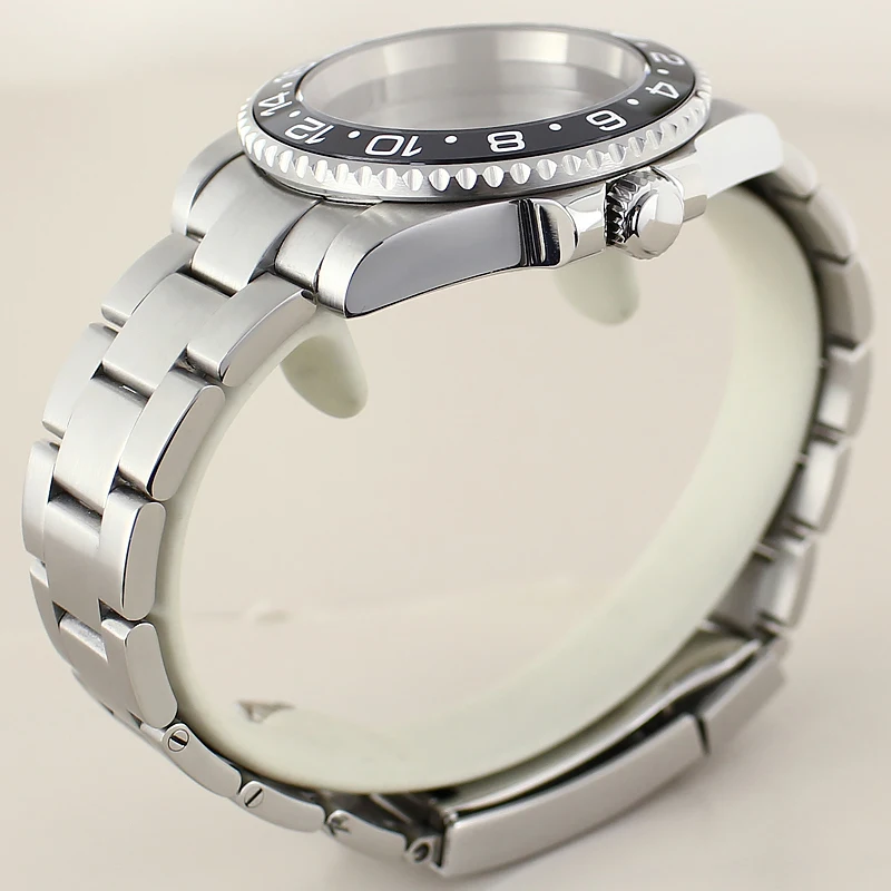 40mm Watch Case Watchband Parts 316L Stainless Steel For Seiko NH35 NH36 NH38 NH34 Miyota 8215 ETA 2824 Movement 28.5mm Dial GMT