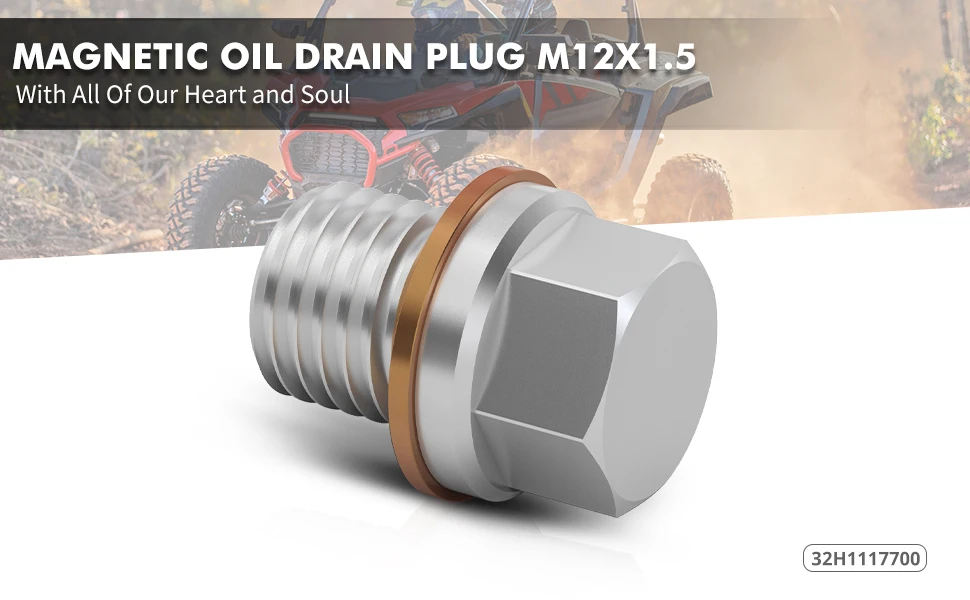 Für Sportsman 850 Motor Magnetische Ölablassschraube M12X1,5 UTV ATV Für Polaris RZR 800 900 XP 1000 EPS Ranger 570 7052306 – Detail 3