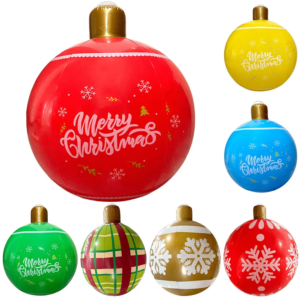 Description Picture 4 of item24 Inch Giant Inflatable Christmas Ball Large Outdoor Decorated Ball New Years Christmas Ornaments Christmas Decorations Ball