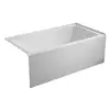 60-Inch Alcove Tub with Left Hand Drain Hole Anti-Skid Acrylic Construction Spa Bath Relaxation Ergonomic Design Wall Mount 4