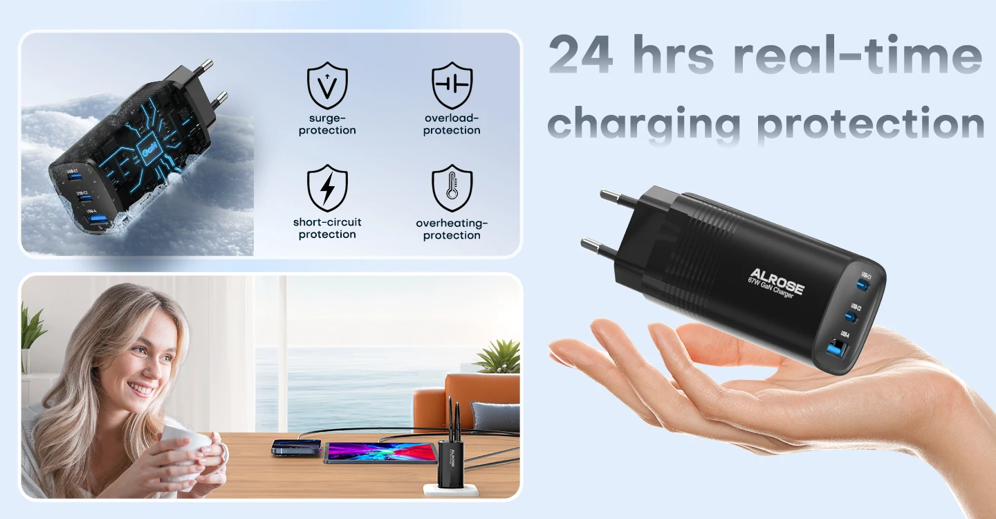 GaN USB Type C Charger 65W 45W PPS PD QC4.0 Quick Charger For Macbook Laptop IPAD Tablet iPhone 16 Samsung S23 Ultra: 3 - 5 Days Free Delivery Only UK