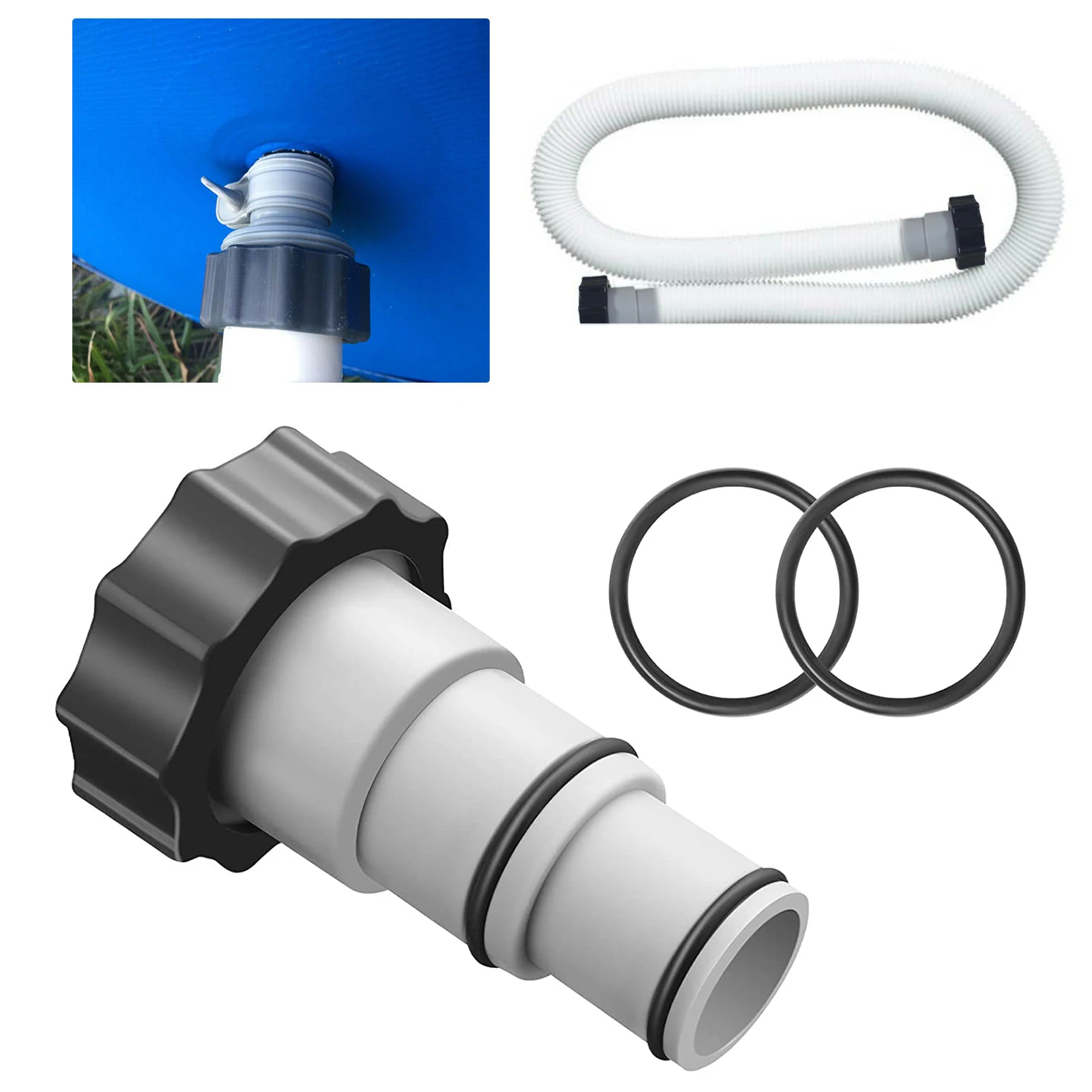 Intex Hose Adapter A w/collar for Threaded Connection Pumps single 