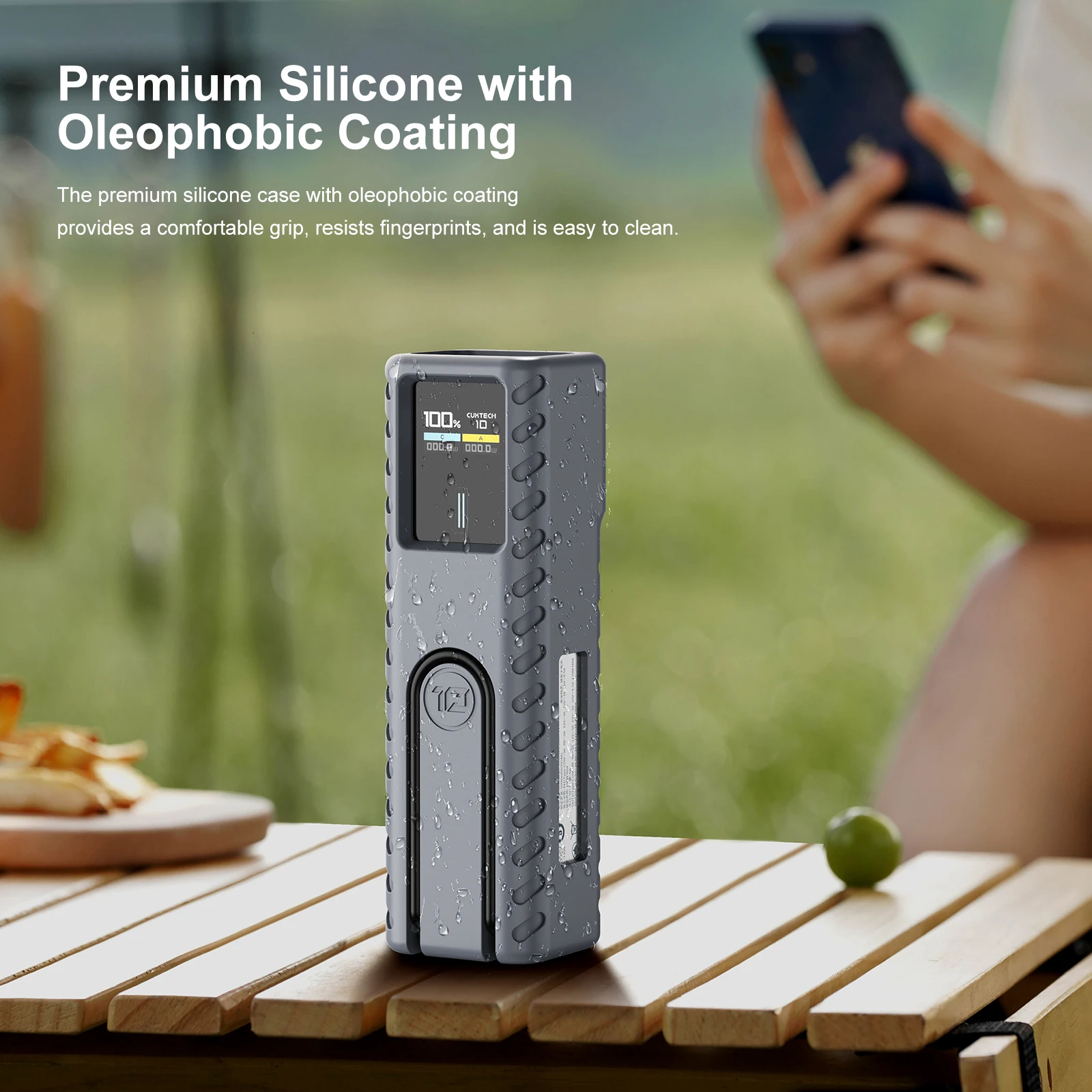 Cable Storage Bag Power Bank Case Silicone Case for CUKTECH No.10 Power Bank Fast Charger Anti-Lost Sim Card Eject Pin Needle Storage Case USB C Cable Organizer