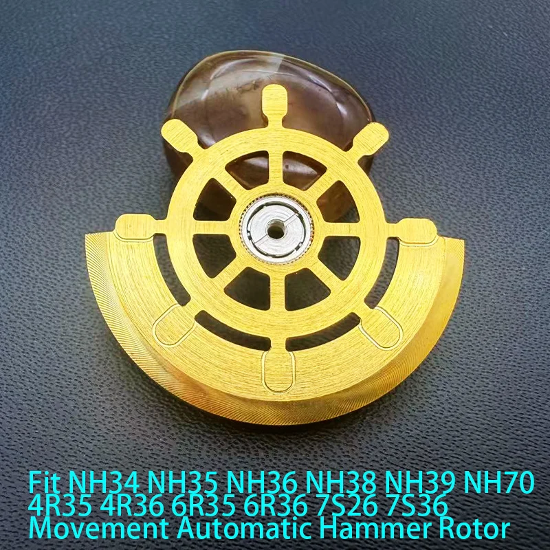Customized Automatic Hammer Rose Gold Black Blue Silver Gold Watch Rotor Parts
