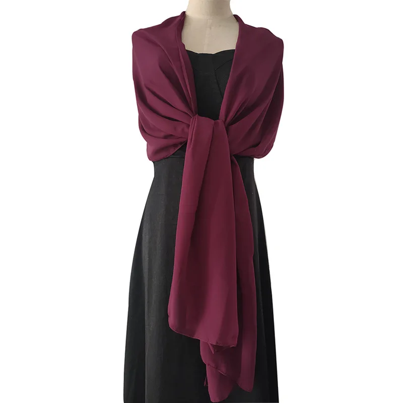 200cm*75cm Woman Wedding Wraps Bolero Chiffon Jacket Shrug For Bridal Party