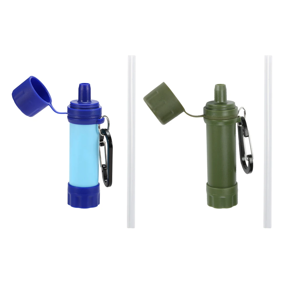 Water Filter Wild Life Emergency Drinking Water Filtering Tools Portable Camping Hiking Life Survival Water Purifier Filter With Straw