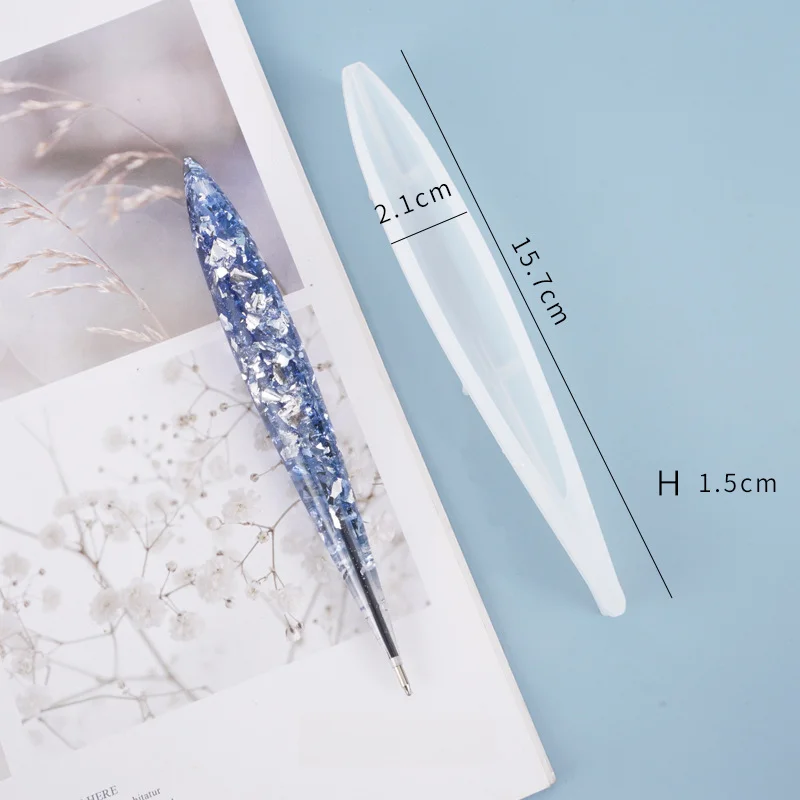 Silicone Mold Set DIY Ballpoint Pen Mold Epoxy Resin Molds for Jewelry Casting Holder Making