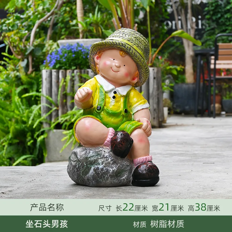 ตัวเลือกสินค้า ตุ๊กตาโนมการ์ตูนน่ารัก ทำจากเรซิ่น สำหรับตกแต่งสวน บ้านพักตากอากาศ ภูมิทัศน์กลางแจ้ง ลานบ้าน และบ้านไร่
