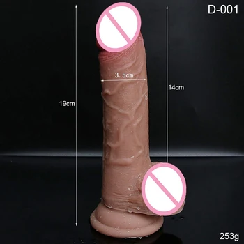 Skin Feeling Realistic Penis Soft Sexy Huge Dildo Female Masturbator Double Layer Silicone Suction Cup Adults For Women Big Dick 6