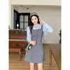 Femme Spring Summer Fashion Trend Polka Dot Solid Color Dresses Women Clothes All-match Fake Two Pieces Appear Thin Casual Dress 4