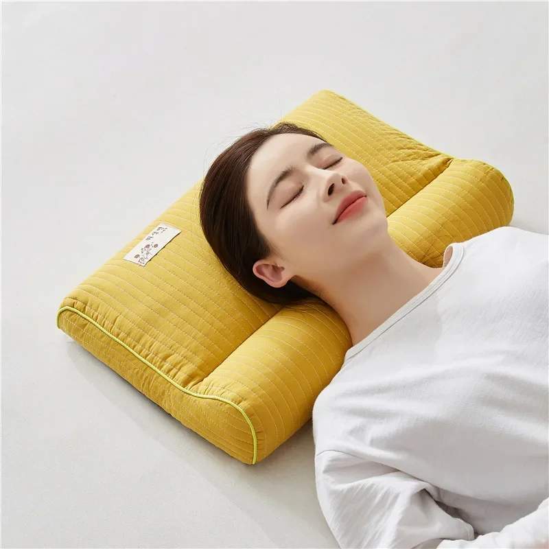 

Промытая песком Противоударная подушка для поддержки шеи, подушка из гречневой кожи, подушка из натурального хлопка, домашняя подушка