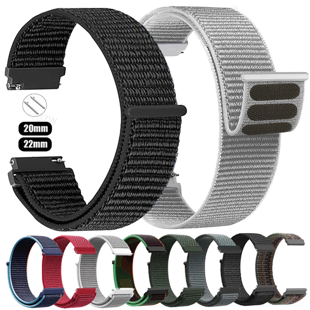 Breathable Nylon Loop Band - 22mm/20mm Soft Wristband Strap