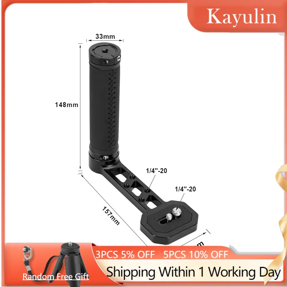 

SZRIG RoninS L Type Side Handle For DJI Ronin-S / SC & Zhiyun Crane 2 / V2 & Moza Air 2 / AirCorss 2 Gimbals W/ Cold Shoe Mount