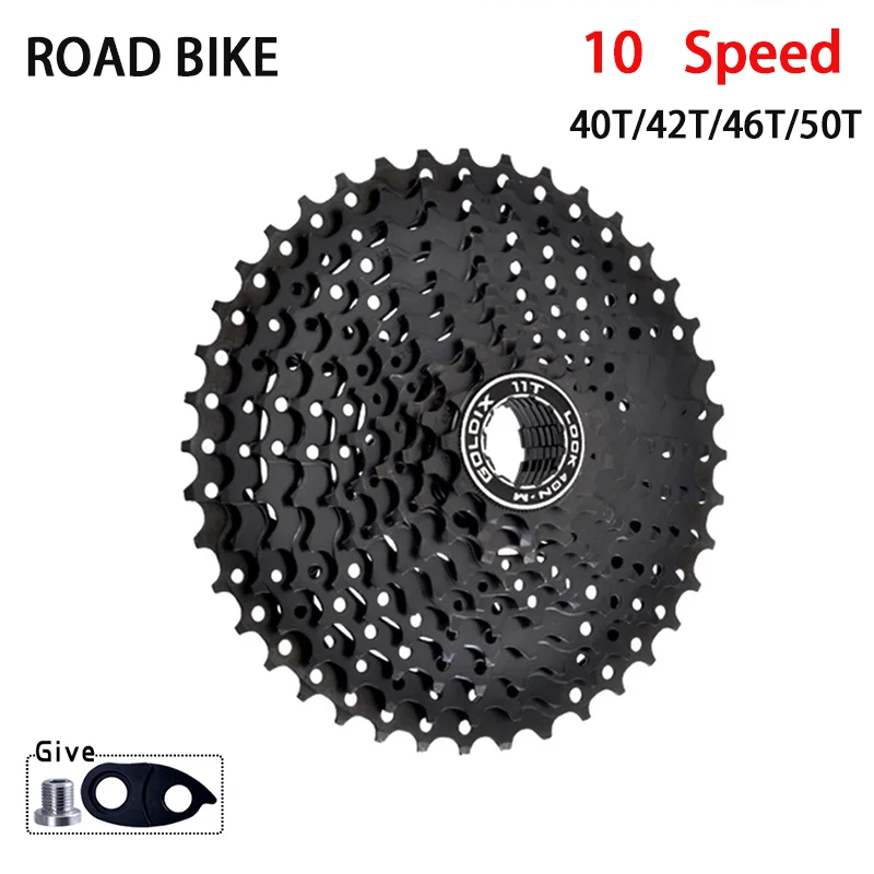 

Black 10 Speed Cassette MTB bike free wheel K7 10S 10v 40/42/46T/50T road Bicycle Mountain Flywheel for Shimano/SRAM