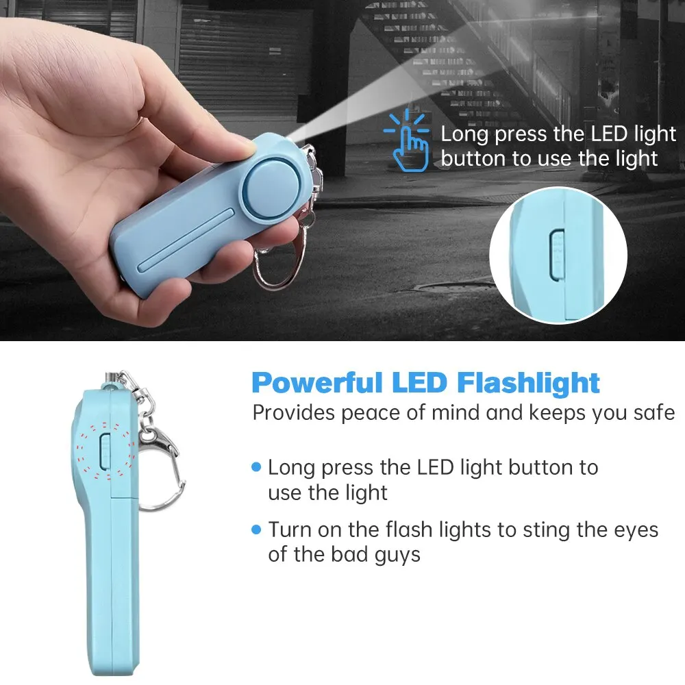 Portable Personal Safety Alarm - 130dB Loud Keychain for Emergency Self-Defense