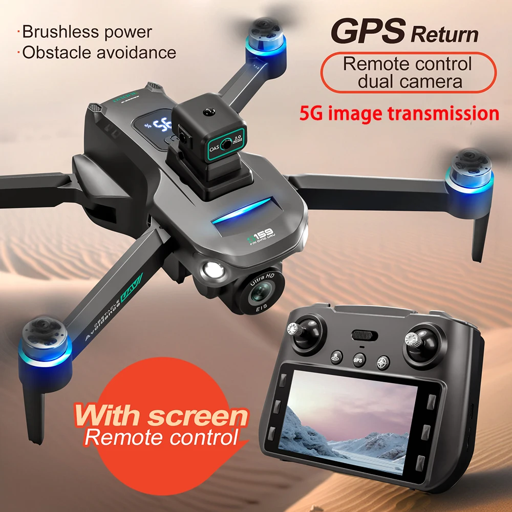 New S159 GPS Drone 8K HD Camera Screen Send Memory Card 5G Image