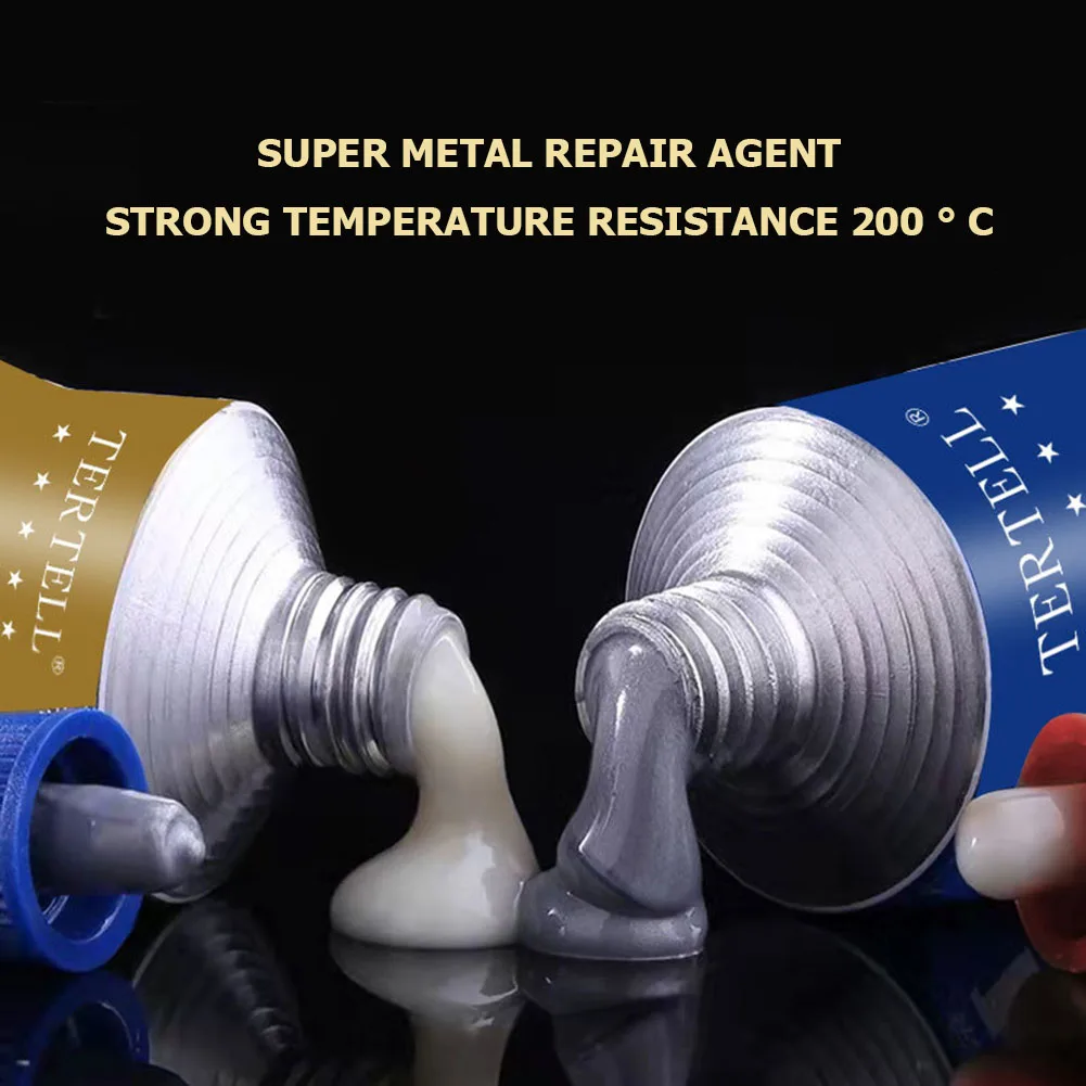 50/100g AB colla metallo ad alta temperatura riparazione adesivo Crackle  riparazione saldatura industriale asciugatura rapida perdite fai da te  Super colla - AliExpress