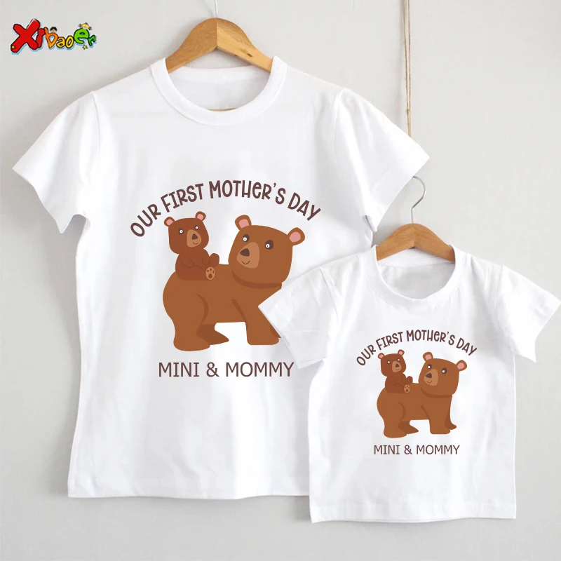 Our 1st Mother Days Tshirt Family Matching T Shirt Outfits  Tshirt Mother 's Day Gift Clothes  T Shirts Mama Baby Boy T Shirt