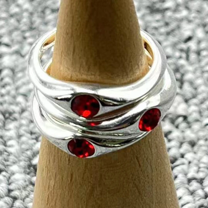 2023 New Unode50 Exquisite Fashion Galvanotecnica 925 Red Gemstone Women Romantic Holiday Jewelry Gift