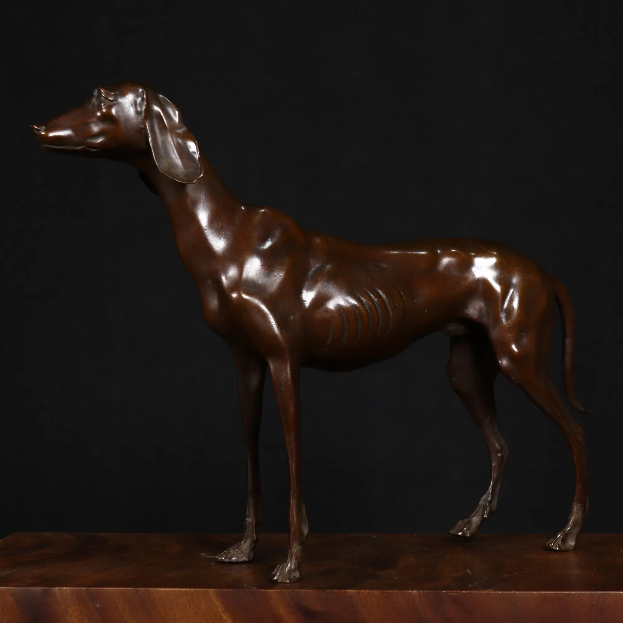 bronze-afghan-hound-statue-antique-style-dog-figurine-luxury-home-desk-decor